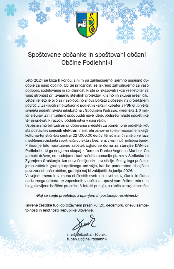 voščilo župana